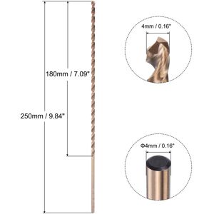 Unique M35 High Speed Steel Twist Drill Bit, Gold Oxide 3mm Drill Dia. 250mm Length - Gold Tone 4x250mm Unique M35 High Speed Steel Twist Drill Bit, Gold Oxide 3mm Drill Dia. 250mm Length - Gold Tone 4x250mm