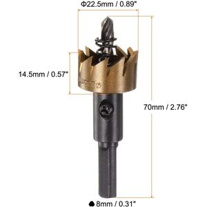 Unique M35 HSS High Speed Steel Hole Saw Drill Bit for Stainless Steel Alloy 22.5mm Unique M35 HSS High Speed Steel Hole Saw Drill Bit for Stainless Steel Alloy 22.5mm