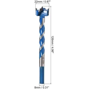 Unique Forstner Wood Boring Drill Bit 22mm Dia Hex Shank Cutting for Wood Tool - Blue,Silver Blue,Silver Unique Forstner Wood Boring Drill Bit 22mm Dia Hex Shank Cutting for Wood Tool - Blue,Silver Blue,Silver