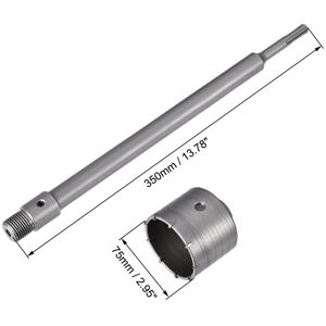 Unique Wall Drill Bit Hole Saw Cutter 340mm Drilling Depth for SDS X4 Impact Drill 75mm Unique Wall Drill Bit Hole Saw Cutter 340mm Drilling Depth for SDS X4 Impact Drill 75mm