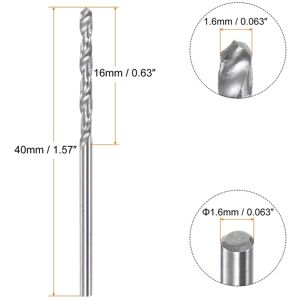 Unique 4pcs 1.6mm C3/K10 Tungsten Carbide Precision Straight Shank Twist Drill Bit - Silver Tone 1.6mm Unique 4pcs 1.6mm C3/K10 Tungsten Carbide Precision Straight Shank Twist Drill Bit - Silver Tone 1.6mm