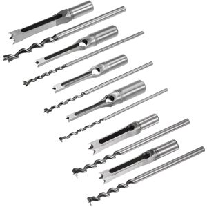 Unique 6pcs Square Hole Drill Bits for Woodworking Hole Saw Mortising Chisel Drill Bits - Silver Silver Unique 6pcs Square Hole Drill Bits for Woodworking Hole Saw Mortising Chisel Drill Bits - Silver Silver