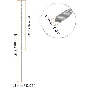 Unique 20pcs Extra Long Drill Bits, HSS High Speed Steel Drill Bit 1.1mmx100mm Unique 20pcs Extra Long Drill Bits, HSS High Speed Steel Drill Bit 1.1mmx100mm