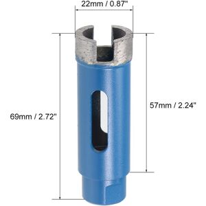 Unique Sintered Diamond Core Drill Bits for Brick Concrete Masonry Hole Saws 2 Pcs - Dark Blue - 22mm Dark Blue 22mm Unique Sintered Diamond Core Drill Bits for Brick Concrete Masonry Hole Saws 2 Pcs - Dark Blue - 22mm Dark Blue 22mm