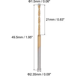 Unique 4Pcs 0.6mm Micro Engraving Drill Bits, High-Speed Steel Titanium Coated 1.5mm Unique 4Pcs 0.6mm Micro Engraving Drill Bits, High-Speed Steel Titanium Coated 1.5mm