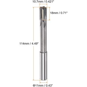 Unique 10.7mm H7 Tungsten Carbide Tip Straight Flutes Lathe Machine Chucking Reamer Gray 10.7mm Unique 10.7mm H7 Tungsten Carbide Tip Straight Flutes Lathe Machine Chucking Reamer Gray 10.7mm
