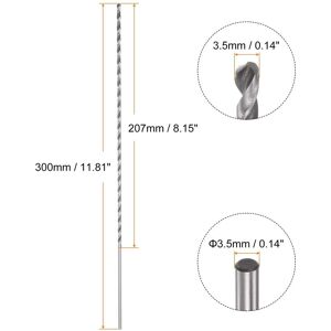 Unique 6542 High-speed Steel Twist Drill Bit 300mm Length Black Oxide 3.5mmx300mm Unique 6542 High-speed Steel Twist Drill Bit 300mm Length Black Oxide 3.5mmx300mm