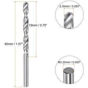 Unique 1.75mm C3/K10 Tungsten Carbide Precision Straight Shank Twist Drill Bit - Silver Tone 2.35mm Unique 1.75mm C3/K10 Tungsten Carbide Precision Straight Shank Twist Drill Bit - Silver Tone 2.35mm