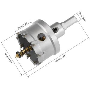 Unique 60mm Carbide Hole Cutter Hole Saws for Stainless Steel w Center Drill 50mm Unique 60mm Carbide Hole Cutter Hole Saws for Stainless Steel w Center Drill 50mm