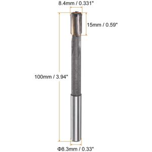Unique 8.4mm H7 Tungsten Carbide Tip Straight Flutes Lathe Machine Chucking Reamer Gray 8.4mm Unique 8.4mm H7 Tungsten Carbide Tip Straight Flutes Lathe Machine Chucking Reamer Gray 8.4mm