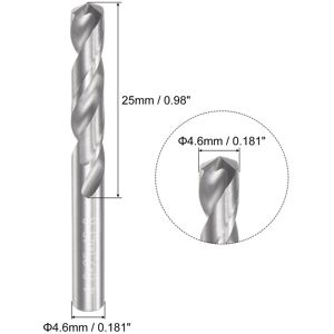 Unique 4.2mm C2/K20 Tungsten Carbide Straight Shank Spiral Flutes Twist Drill Bit - Silver Tone 4.6mm Unique 4.2mm C2/K20 Tungsten Carbide Straight Shank Spiral Flutes Twist Drill Bit - Silver Tone 4.6mm