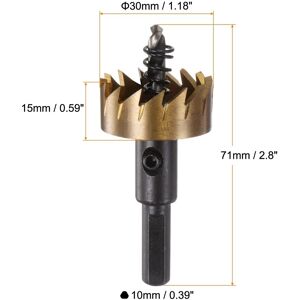 Unique M35 HSS High Speed Steel Hole Saw Drill Bit for Stainless Steel Alloy 30mm Unique M35 HSS High Speed Steel Hole Saw Drill Bit for Stainless Steel Alloy 30mm