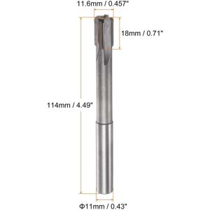 Unique 11.6mm H7 Tungsten Carbide Tip Straight Flutes Lathe Machine Chucking Reamer Gray 11.6mm Unique 11.6mm H7 Tungsten Carbide Tip Straight Flutes Lathe Machine Chucking Reamer Gray 11.6mm