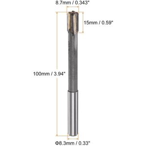 Unique 8.7mm H7 Tungsten Carbide Tip Straight Flutes Lathe Machine Chucking Reamer Gray 8.7mm Unique 8.7mm H7 Tungsten Carbide Tip Straight Flutes Lathe Machine Chucking Reamer Gray 8.7mm