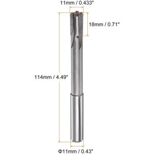Unique 11mm H7 Tungsten Carbide Tip Straight Flutes Lathe Machine Chucking Reamer Gray 11mm Unique 11mm H7 Tungsten Carbide Tip Straight Flutes Lathe Machine Chucking Reamer Gray 11mm