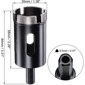 Unique Diamond Core Drill Bits Dry or Wet for Concrete Brick Block Masonry - Black 1.38 Unique Diamond Core Drill Bits Dry or Wet for Concrete Brick Block Masonry - Black 1.38