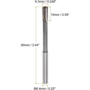 Unique 6.3mm H7 Tungsten Carbide Tip Straight Flutes Lathe Machine Chucking Reamer Gray 6.3mm Unique 6.3mm H7 Tungsten Carbide Tip Straight Flutes Lathe Machine Chucking Reamer Gray 6.3mm