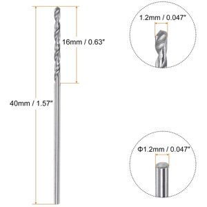 Unique 4pcs C3/K10 Tungsten Carbide Precision Straight Shank Twist Drill Bit - Silver Tone 1.2mm Unique 4pcs C3/K10 Tungsten Carbide Precision Straight Shank Twist Drill Bit - Silver Tone 1.2mm