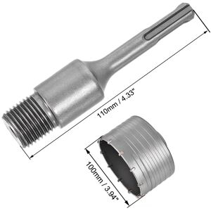 Unique Wall Hole Drill Bit Hole Saw Connecting Rod Drill for SDS X4 Impact Drill 100mm Unique Wall Hole Drill Bit Hole Saw Connecting Rod Drill for SDS X4 Impact Drill 100mm