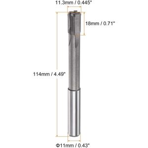 Unique 11.3mm H7 Tungsten Carbide Tip Straight Flutes Lathe Machine Chucking Reamer Gray 11.3mm Unique 11.3mm H7 Tungsten Carbide Tip Straight Flutes Lathe Machine Chucking Reamer Gray 11.3mm