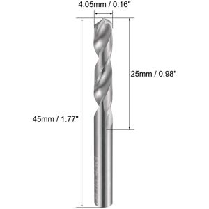 Unique Carbide Drill Bits Straight Shank for Stainless Steel Alloy 4.05mm Unique Carbide Drill Bits Straight Shank for Stainless Steel Alloy 4.05mm