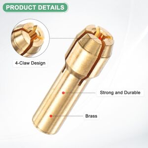 Unique Drill Chuck, Collets Set Quick Change Replacement Shank Diameter for Rotary Tools/ Electric Drills 4.2mm Tail Dia 5/64 Inch Unique Drill Chuck, Collets Set Quick Change Replacement Shank Diameter for Rotary Tools/ Electric Drills 4.2mm Tail Dia 5/64 Inch