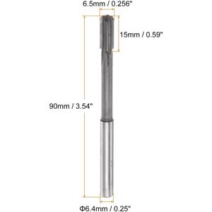 Unique 2pcs 6.5mm H7 Tungsten Carbide Tip Straight Flutes Lathe Machine Chucking Reamer Gray 6.5mm Unique 2pcs 6.5mm H7 Tungsten Carbide Tip Straight Flutes Lathe Machine Chucking Reamer Gray 6.5mm