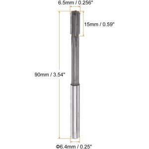 Unique 6.5mm H7 Tungsten Carbide Tip Straight Flutes Lathe Machine Chucking Reamer Gray 6.5mm Unique 6.5mm H7 Tungsten Carbide Tip Straight Flutes Lathe Machine Chucking Reamer Gray 6.5mm