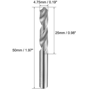 Unique Carbide Drill Bits Straight Shank for Stainless Steel Alloy 4.75mm Unique Carbide Drill Bits Straight Shank for Stainless Steel Alloy 4.75mm