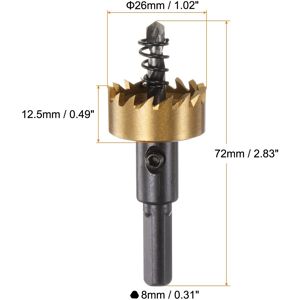 Unique M35 HSS High Speed Steel Hole Saw Drill Bit for Stainless Steel Alloy 26mm Unique M35 HSS High Speed Steel Hole Saw Drill Bit for Stainless Steel Alloy 26mm