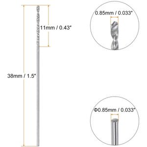 Unique 4pcs C3/K10 Tungsten Carbide Precision Straight Shank Twist Drill Bit - Silver Tone 0.85mm Unique 4pcs C3/K10 Tungsten Carbide Precision Straight Shank Twist Drill Bit - Silver Tone 0.85mm