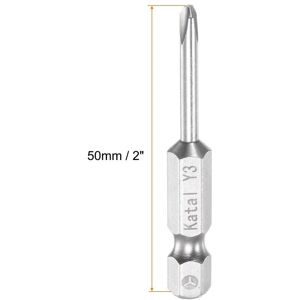 Unique 5pcs Y3 Magnetic Tri-point Y Type Screwdriver Bit 1/4 Silver Tone Y3 Unique 5pcs Y3 Magnetic Tri-point Y Type Screwdriver Bit 1/4 Silver Tone Y3