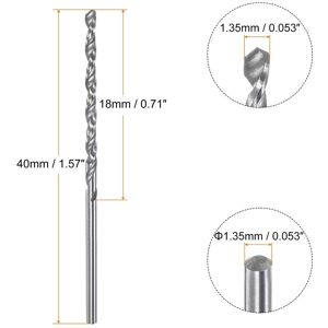 Unique 4pcs C3/K10 Tungsten Carbide Precision Straight Shank Twist Drill Bit - Silver Tone 1.35mm Unique 4pcs C3/K10 Tungsten Carbide Precision Straight Shank Twist Drill Bit - Silver Tone 1.35mm