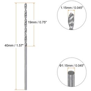 Unique 4pcs C3/K10 Tungsten Carbide Precision Straight Shank Twist Drill Bit - Silver Tone 1.15mm Unique 4pcs C3/K10 Tungsten Carbide Precision Straight Shank Twist Drill Bit - Silver Tone 1.15mm