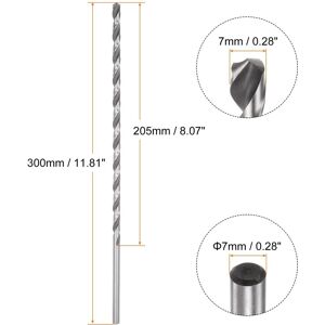 Unique 6542 High-speed Steel Twist Drill Bit 300mm Length Black Oxide 7mmx300mm Unique 6542 High-speed Steel Twist Drill Bit 300mm Length Black Oxide 7mmx300mm
