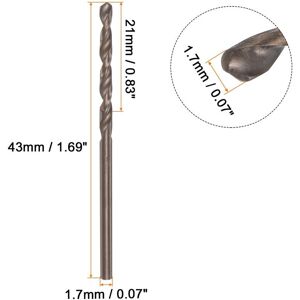 Unique 12pcs Cobalt Drill Bits M35 Twist Drill Bit Straight Jobber Drill Bits 1.7mmx43mm Unique 12pcs Cobalt Drill Bits M35 Twist Drill Bit Straight Jobber Drill Bits 1.7mmx43mm