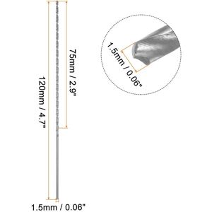 Unique 10pcs Extra Long Drill Bits, HSS High Speed Steel Drill Bit 1.5mmx120mm Unique 10pcs Extra Long Drill Bits, HSS High Speed Steel Drill Bit 1.5mmx120mm