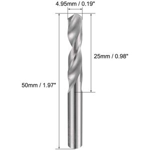 Unique Solid Carbide Drill Bits Straight Shank for Stainless Steel Alloy 2 Pcs 4.95mm Unique Solid Carbide Drill Bits Straight Shank for Stainless Steel Alloy 2 Pcs 4.95mm