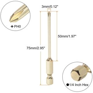 Unique 5pcs PH0 Phillips Head Screwdriver Drill 2 0.12 Unique 5pcs PH0 Phillips Head Screwdriver Drill 2 0.12