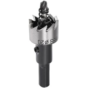 Unique 20mm HSS Drill Bit Hole Saw Cutter for Metal Alloy Wood - Black, Silver Tone Black, Silver Tone 20mm Unique 20mm HSS Drill Bit Hole Saw Cutter for Metal Alloy Wood - Black, Silver Tone Black, Silver Tone 20mm