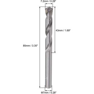 Unique 6Pcs Cemented Carbide Twist Drill Bits for Stainless Steel Copper Aluminum 7.2mm Unique 6Pcs Cemented Carbide Twist Drill Bits for Stainless Steel Copper Aluminum 7.2mm