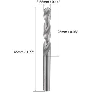 Unique Solid Carbide Drill Bits Straight Shank for Stainless Steel Alloy 2 Pcs 3.55mm Unique Solid Carbide Drill Bits Straight Shank for Stainless Steel Alloy 2 Pcs 3.55mm