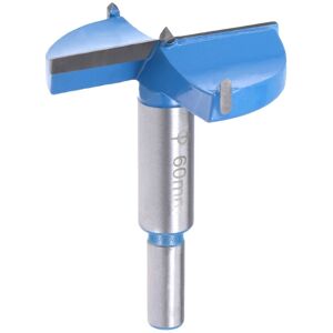 Unique Forstner Wood Boring Drill Bit 60mm Dia Hole Saw Carbide Tip Round Shank Tool Blue 60mm Unique Forstner Wood Boring Drill Bit 60mm Dia Hole Saw Carbide Tip Round Shank Tool Blue 60mm