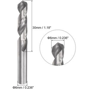 Unique 5.8mm C2/K20 Tungsten Carbide Straight Shank Spiral Flutes Twist Drill Bit - Silver Tone 6mm Unique 5.8mm C2/K20 Tungsten Carbide Straight Shank Spiral Flutes Twist Drill Bit - Silver Tone 6mm