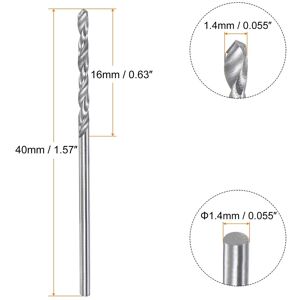 Unique 4pcs C3/K10 Tungsten Carbide Precision Straight Shank Twist Drill Bit - Silver Tone 1.4mm Unique 4pcs C3/K10 Tungsten Carbide Precision Straight Shank Twist Drill Bit - Silver Tone 1.4mm