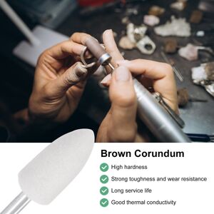 Unique Pack Abrasive Mounted Stone Grinding Bits, Shank Aluminum Oxide Polishing Sanding Drill Bit for Rotary - White - 20mm White 20mm Unique Pack Abrasive Mounted Stone Grinding Bits, Shank Aluminum Oxide Polishing Sanding Drill Bit for Rotary - White - 20mm White 20mm