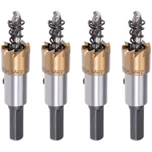 Unique 4 Pcs 14mm HSS Drill Bit Hole Saw Stainless High Speed Steel Metal Alloy - 14x14mm Black 14x14mm Unique 4 Pcs 14mm HSS Drill Bit Hole Saw Stainless High Speed Steel Metal Alloy - 14x14mm Black 14x14mm