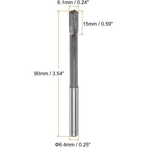 Unique 2pcs 6.1mm H7 Tungsten Carbide Tip Straight Flutes Lathe Machine Chucking Reamer Gray 6.1mm Unique 2pcs 6.1mm H7 Tungsten Carbide Tip Straight Flutes Lathe Machine Chucking Reamer Gray 6.1mm