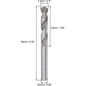 Unique 6Pcs Cemented Carbide Twist Drill Bits for Stainless Steel Copper Aluminum 7.5mm Unique 6Pcs Cemented Carbide Twist Drill Bits for Stainless Steel Copper Aluminum 7.5mm