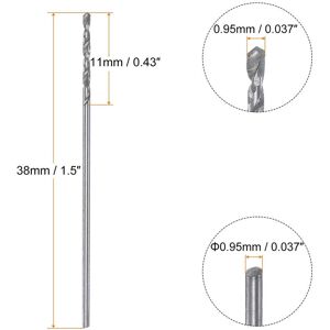 Unique 4pcs C3/K10 Tungsten Carbide Precision Straight Shank Twist Drill Bit - Silver Tone 0.95mm Unique 4pcs C3/K10 Tungsten Carbide Precision Straight Shank Twist Drill Bit - Silver Tone 0.95mm